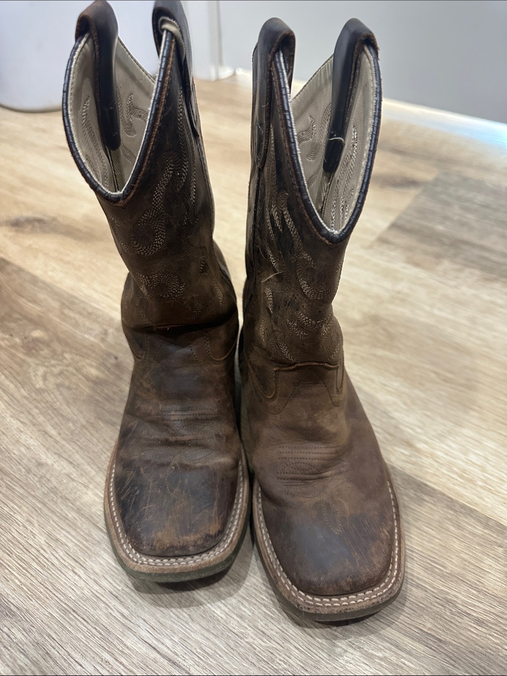 Kids Brown Western Pull-On Boots